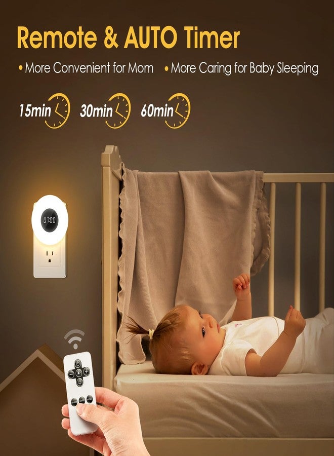 One Fire Night Light Clock, Dimmable+3 Light Colors+Timer Nightlight Timing Light, Small Clock, Toilet Light with Plug in Timer, Night Light Plug in, Nightlight for Kids Room, Bedroom Clocks for Kids Room - Image 5